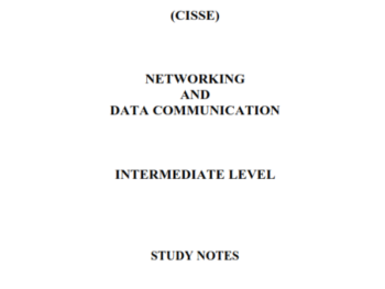 NETWORKING AND DATA COMMUNICATION -CISSE INTERMEDIATE LEVEL