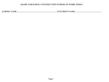 2026 Grade 10 Building Construction Schemes of Work Term 3