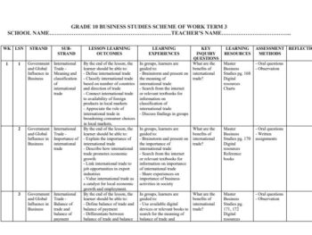2026 Grade 10 Master Business Studies Schemes of Work Term 3