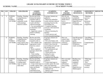 2026 Grade 10 Mandarin Schemes of Work Term 3