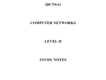 DCNSA LEVEL III -  COMPUTER NETWORKS NOTES